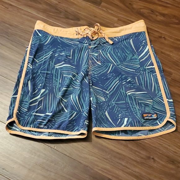 Patagonia Other - Patagonia Men's Tropical Blue and Orange Board Shorts